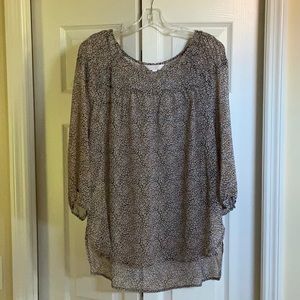 Lauren Conrad 3/4 sleeve blouse floral print size XXL